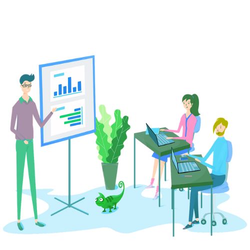 Marketing team vector image